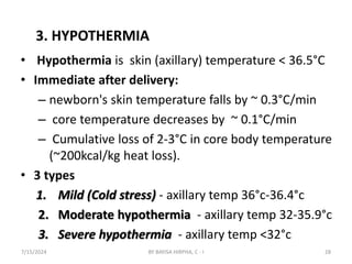 Axillary Temperature Classification PART-1. NEONATAL CLASSIFICATION & COMMON PROBLEMS.pptx