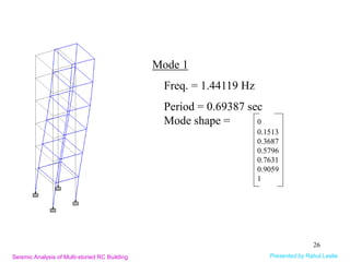 Part-II: Seismic Analysis/Design of Multi-storied RC Buildings using ...