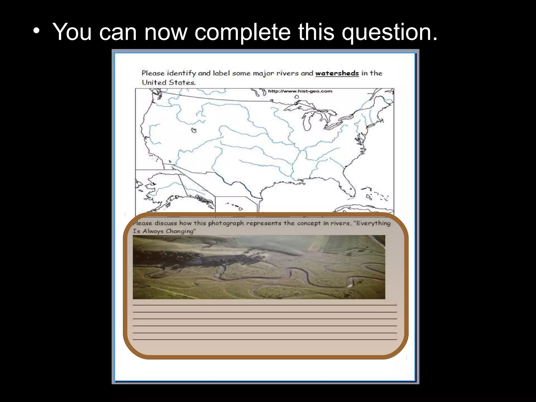 • You can now complete this question.
 