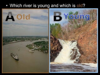 • Which river is young and which is old?
 