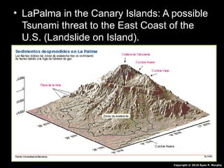 • LaPalma in the Canary Islands: A possible
Tsunami threat to the East Coast of the
U.S. (Landslide on Island).
Copyright © 2010 Ryan P. Murphy
 