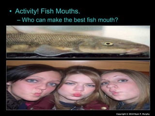 • Activity! Fish Mouths.
– Who can make the best fish mouth?
Copyright © 2010 Ryan P. Murphy
 