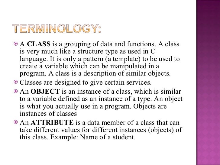 Classes objects and methods