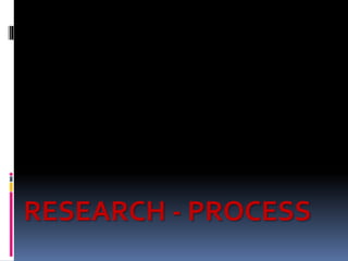 RESEARCH - PROCESS
 