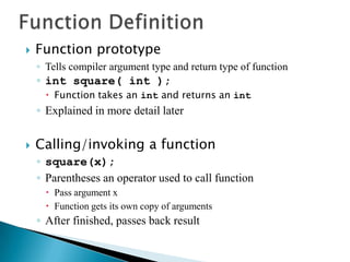 functions of C++ | PPTX