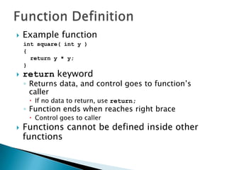functions of C++ | PPT