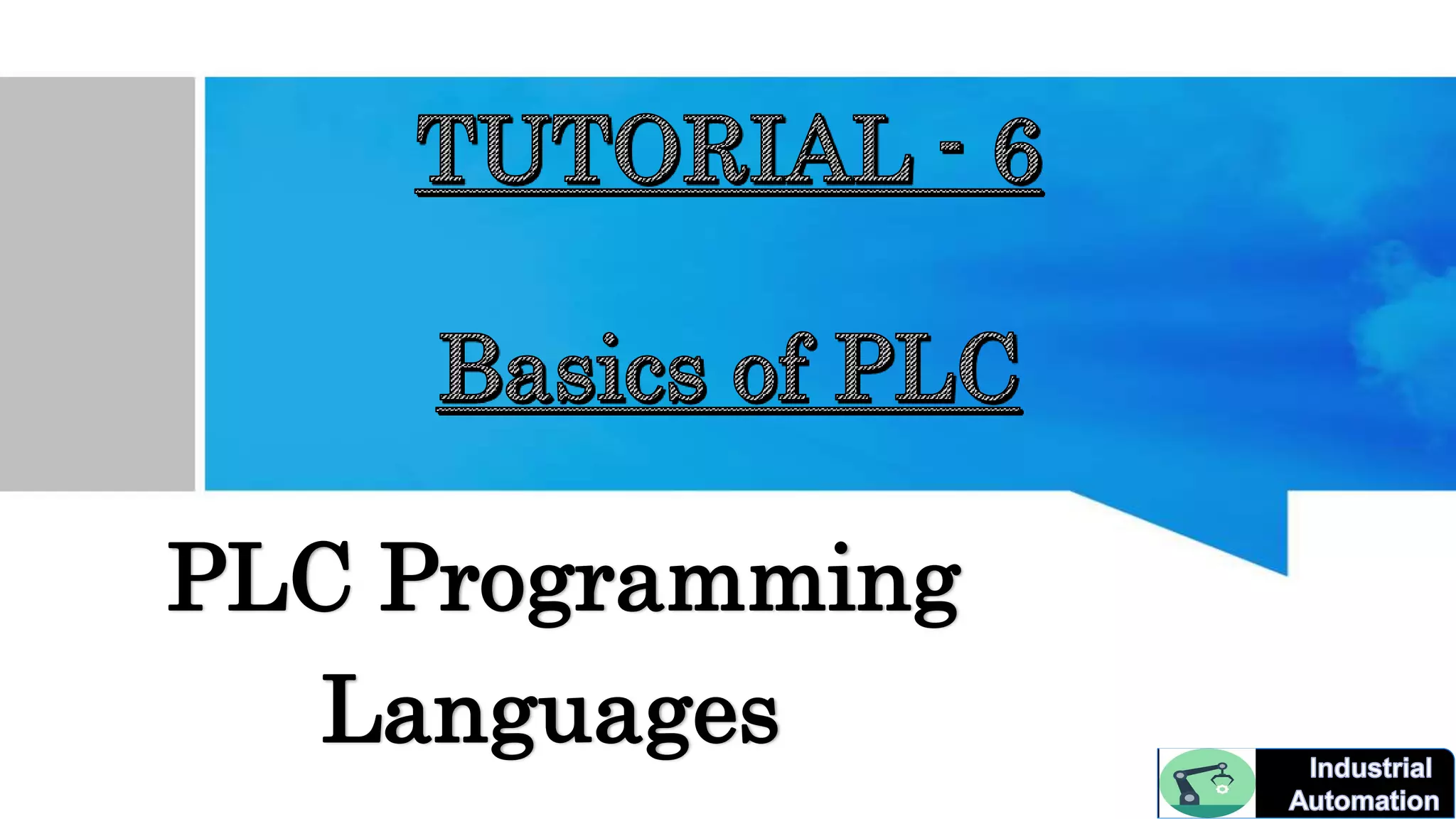 PLC Programming
Languages