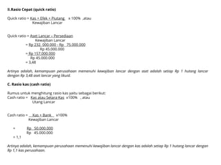 Rumus Bc Rasio Part-7- Analisis-Rasio-Keuangan perusahaan | PDF