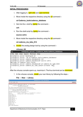 VLSI lab manual Part B, VTU 7the sem KIT-tiptur | PDF