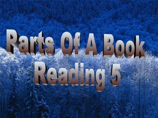 Parts Of A Book Reading 5 