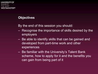 Talent Bank Example Part time jobs and the Talent Bank | PPTX