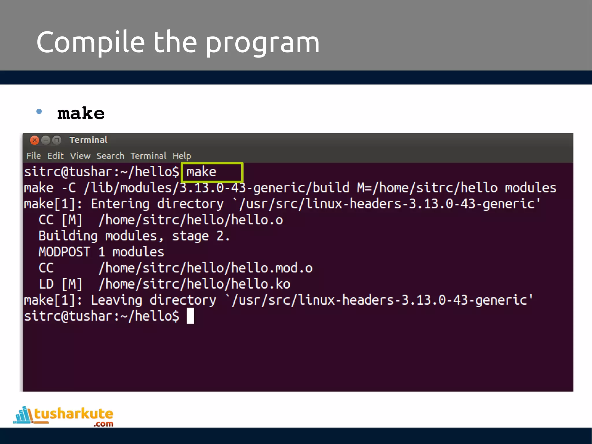 Part 02 Linux Kernel Module Programming | PPT
