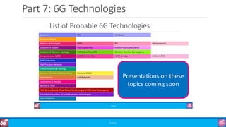 Part 7: 6G Technologies
©3G4G
Presentations on these
topics coming soon
 