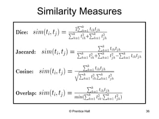 Similarity Measures 
© Prentice Hall 36 
 