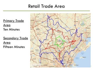 Retail Trade Area
Primary Trade
Area
Ten Minutes
Secondary Trade
Area
Fifteen Minutes
 