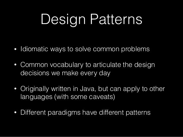 Object Oriented Design Patterns Ruby Object Oriented Design Patterns Ruby