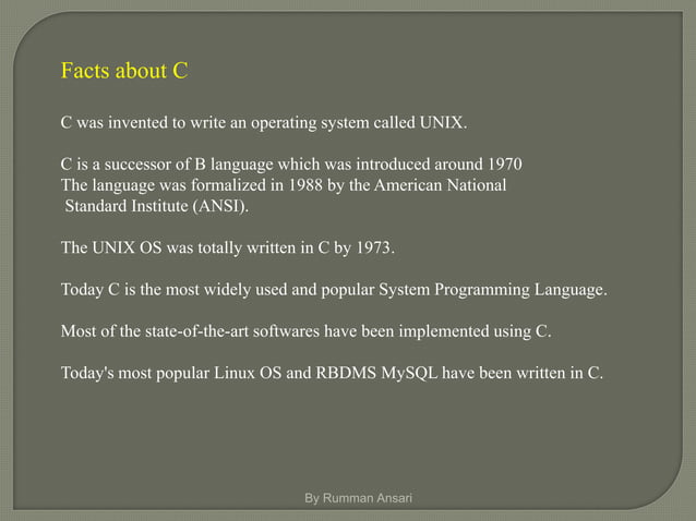 C Programming Language Step by Step Part 1 | PPT