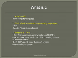 C Programming Language Step by Step Part 1 | PPT