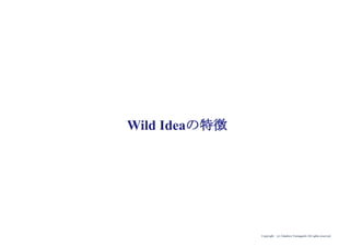 Copyright (c) Takahiro Yamaguchi All rights reserved.
Wild Ideaの特徴
 
