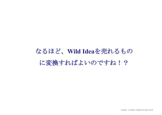 Copyright (c) Takahiro Yamaguchi All rights reserved.
それは、
「顧客が購買する理由を理解する」
ということです。
NO！
「売れるもの」にするためには、既視化に加えて
もう一つ必要なことがあります。
 