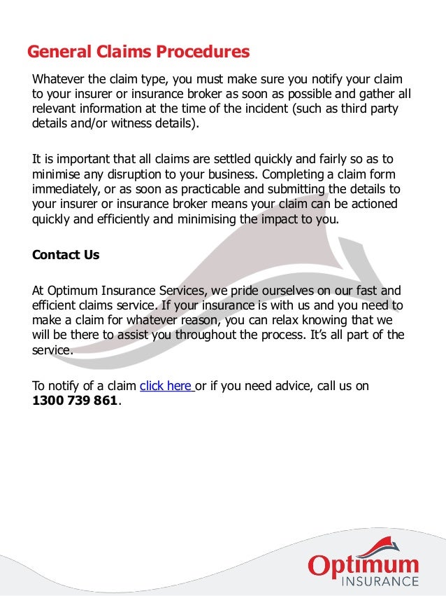 Part 1 claims procedure guide summary