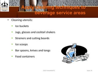 Part 1 clean and tidy food & bev service area | PPTX
