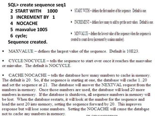 Part1 create sequence,dual table | PPTX