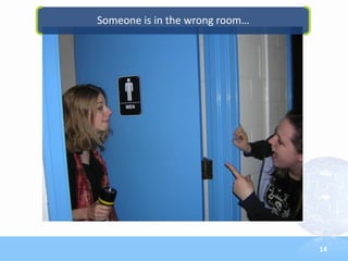 Someone is in the wrong room…




                                14
 