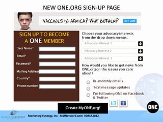 Marketing Synergy, Inc MSINetwork.com #DMA2012
 