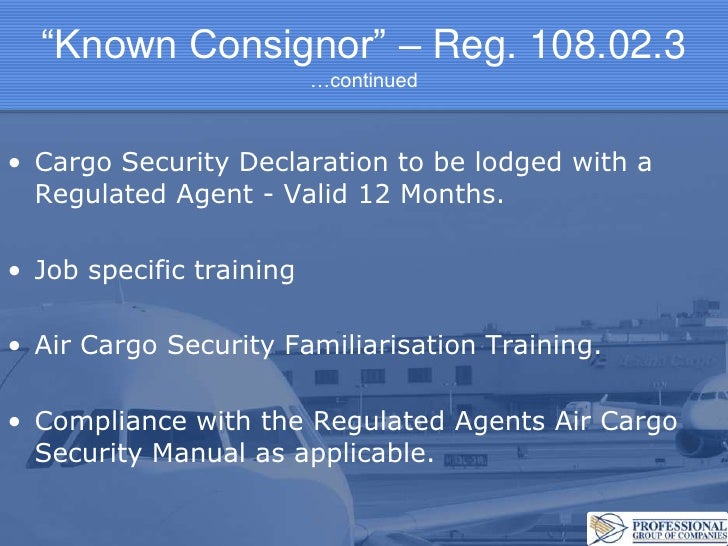 The Essential Part 108 Air Cargo Security Guide July 2012