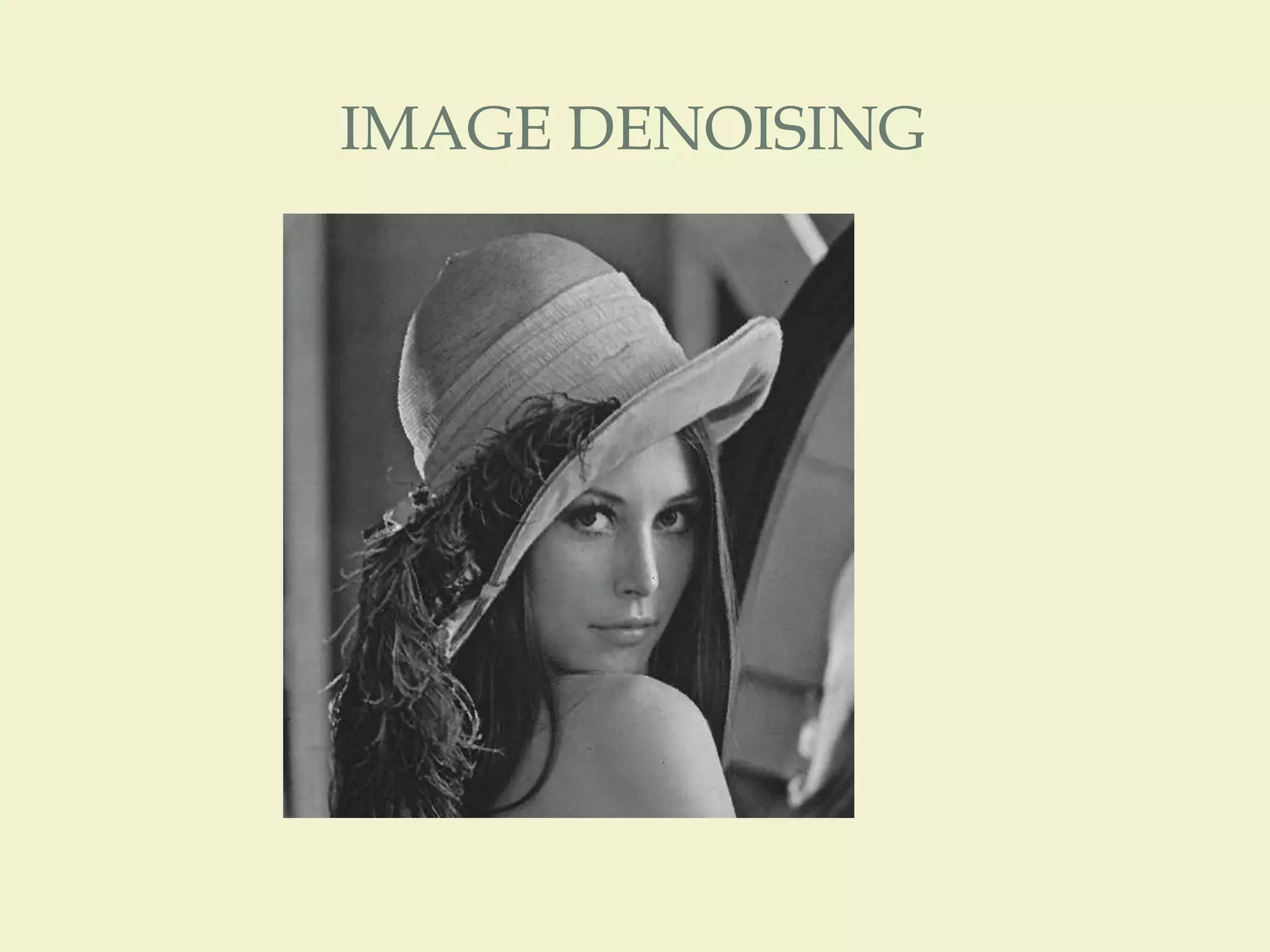 IMAGE DENOISING
 