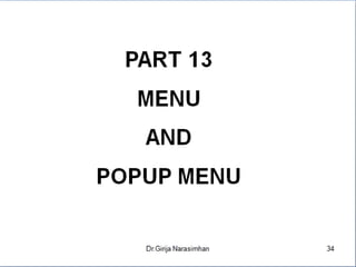 Part 13 menu and popupmenu