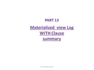 Part 13 mv with clause summary