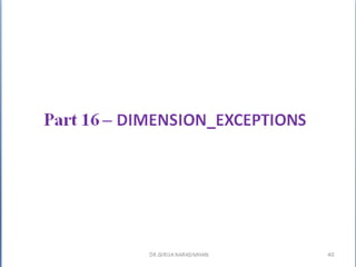 Part 16 dimension exception