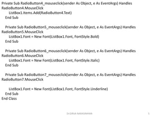 Part17 radio button using vb.net 2012 | PPTX