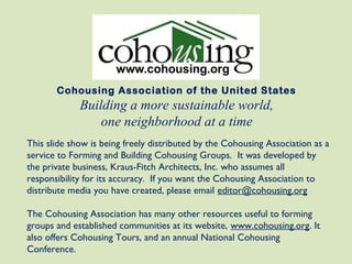 What is Cohousing - 2014 | PPS