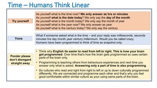 Think Linear Part 1A Time - Not Linear Its Cyclic Spiral.pptx