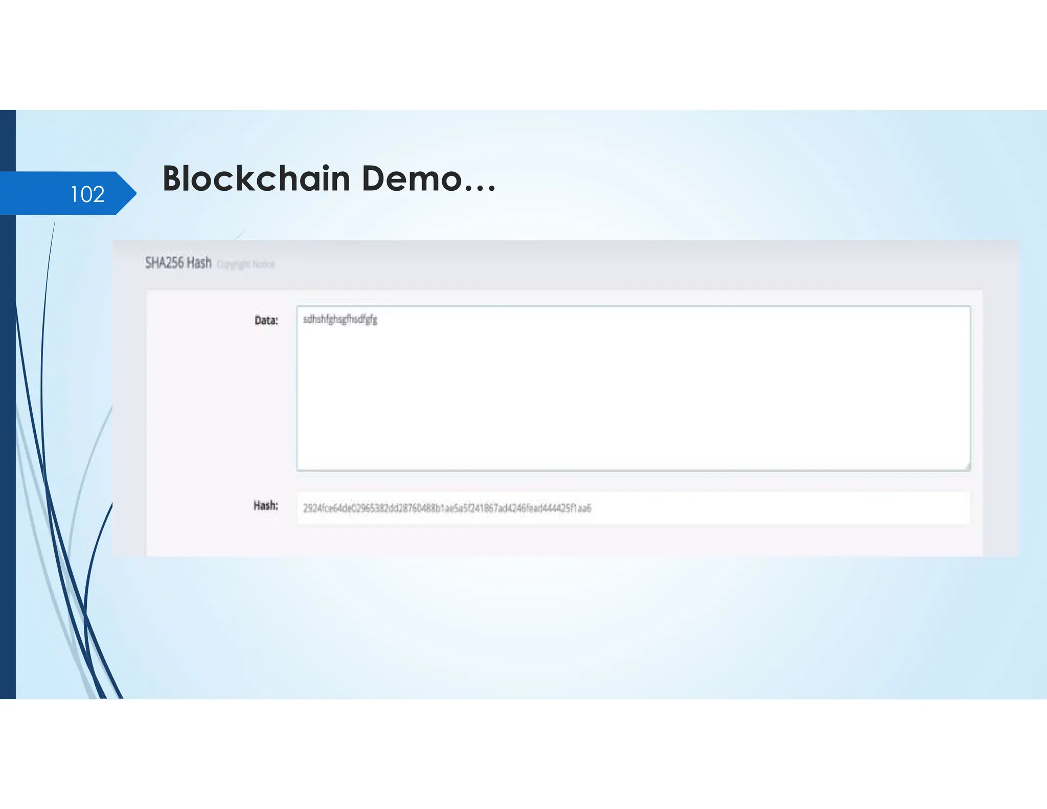 Blockchain Demo…
102
 