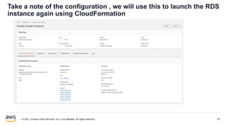 Creating a RDS MySQL instance from AWS Console and CloudFormation | PPT