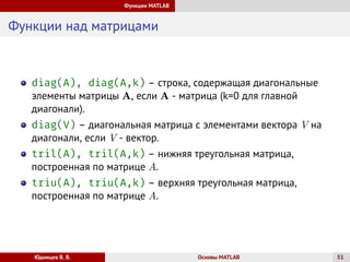 Основы MATLAB. Лекция 1. | PDF