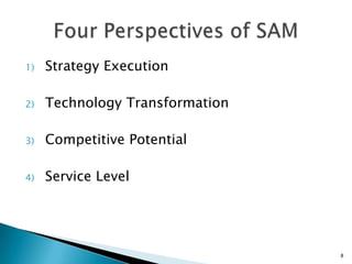 1)   Strategy Execution

2)   Technology Transformation

3)   Competitive Potential

4)   Service Level




                                 8
 