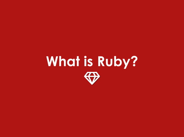 Introduction to Ruby & Modern Programming | PPT