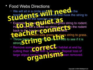 Food Webs Lesson for Middle School Ecology Science Class | PPTX