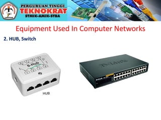 Equipment Used In Computer Networks
2. HUB, Switch
 