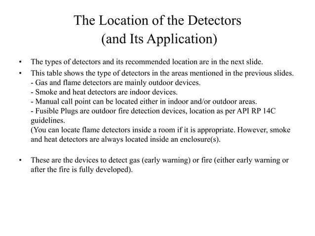 Fire and Gas Detection System : Part 1_The Field Devices and Its Panels ...