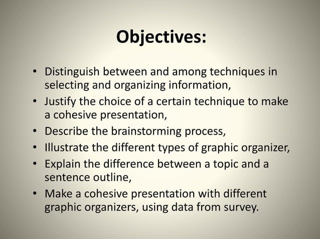 Selecting Informations Part 1 unit 1 lesson 3 techniques in selecting and organizing ...