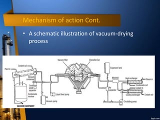 Mechanism of action Cont.
• A schematic illustration of vacuum-drying
process
 