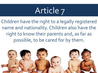 Rights of a Child | PPTX