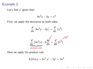 Implicit Differentiation Part 2