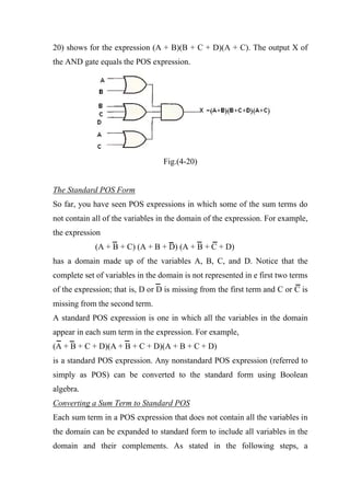 Pos Boolean Boolean Algebra and Logic Smiplification | PDF